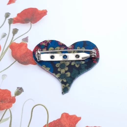 broche coeur ciara pétrole 2 broche coeur ciara pétrole