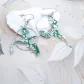 boucles d'oreilles dragons en liberty Capel émeraude