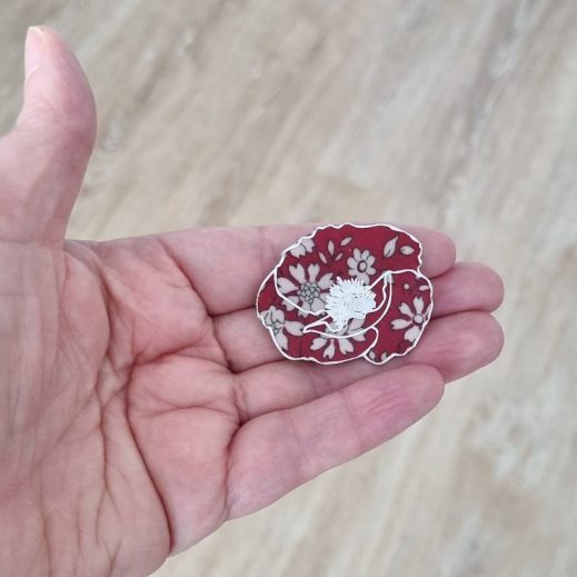 broche coquelicot capel rouge 2 Broche coquelicot en liberty Capel rouge