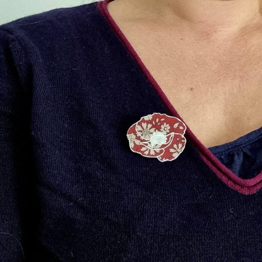 broche coquelicot capel rouge Broche coquelicot en liberty Capel rouge