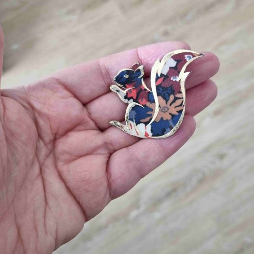 broche écureuil thorpe rouille 2 Broche écureuil en liberty Thorpe rouille