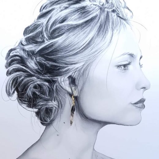 Boucles d'oreilles oiseau colibri et plume en liberty Ancient Boucles d'oreilles oiseau colibri et plume en liberty Ancient