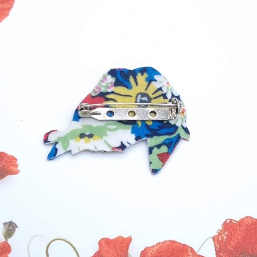 Broche oiseaux inséparables en liberty Thorpe Springtime Broche oiseaux inséparables en liberty Thorpe Springtime