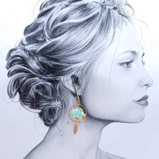 Boucles d'oreilles oiseau Paille en queue et La Réunion en Petit Pan fleur des îles vert d'eau Boucles d'oreilles oiseau Paille en queue et La Réunion en Petit Pan fleur des îles vert d'eau