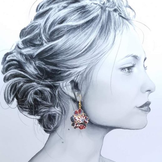 Boucles d'oreilles colibri et fleurs de cerisier en liberty Margareth Annie écureuil Boucles d'oreilles colibri et fleurs de cerisier en liberty Margareth Annie écureuil