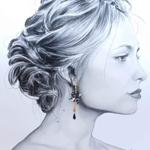 Boucles d'oreilles Moulin en Liberty Ancient Boucles d'oreilles Moulin en Liberty Ancient