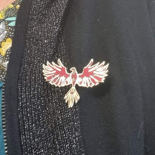 broche Phoenix en liberty capel rubis broche Phoenix en liberty capel rubis
