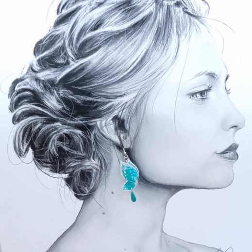 Boucles d'oreilles Papillons en Petit Pan Hanako Boucles d'oreilles Papillons en Petit Pan Hanako