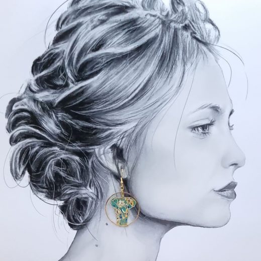 Boucles d'oreilles Lotus et Eléphant en liberty donna leigh jade Boucles d'oreilles Lotus et Eléphant en liberty donna leigh jade