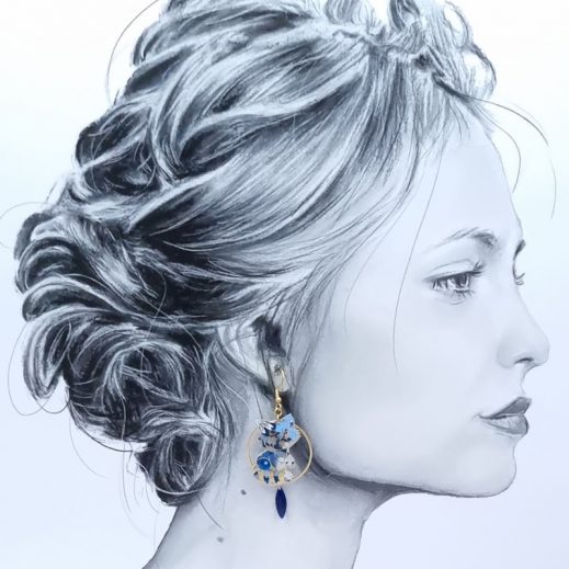 Boucles d'oreilles Pandas roux et fleurs de cerisiers en liberty Thorpe barjavel Boucles d'oreilles Pandas roux et fleurs de cerisiers en liberty Thorpe barjavel