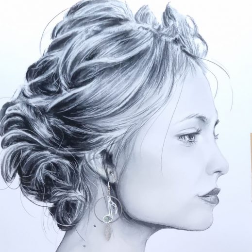 Boucles d'oreilles notes croches en liberty Fields of eden bleu-vert Boucles d'oreilles notes croches en liberty Fields of eden bleu-vert