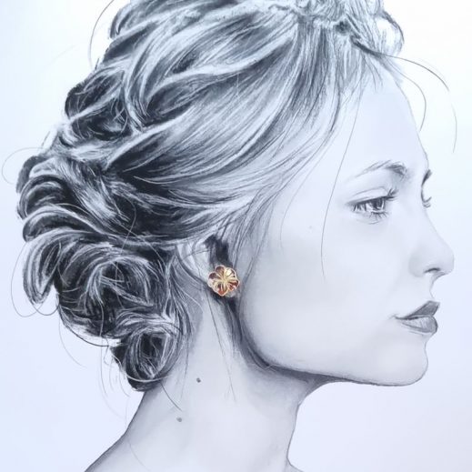 Puces d'oreilles hibiscus en tissu Liberty Margareth Annie écureuil Puces d'oreilles hibiscus en tissu Liberty Margareth Annie écureuil