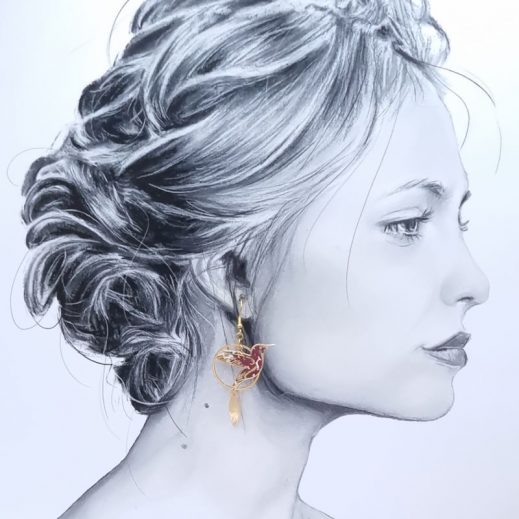 Boucles d'oreilles oiseau colibri et plume en liberty Margareth Annie écureuil Boucles d'oreilles oiseau colibri et plume en liberty Margareth Annie écureuil