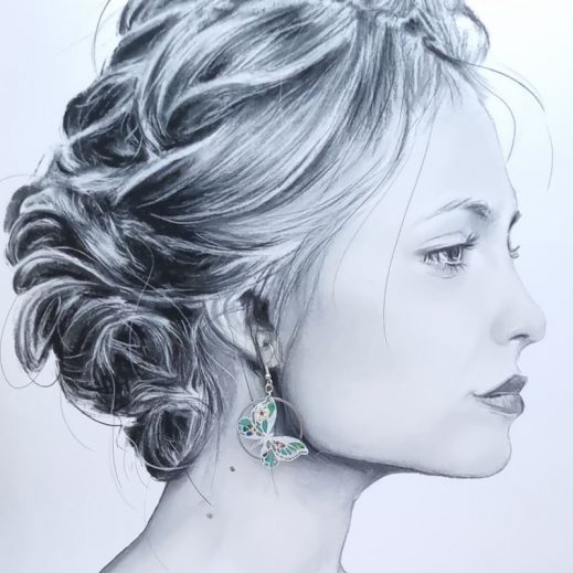 boucles d'oreilles papillon et gingko en liberty donna leigh jade boucles d'oreilles papillon et gingko en liberty donna leigh jade