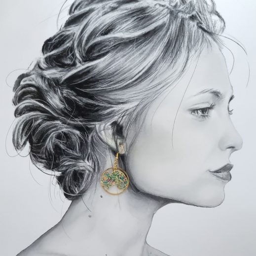 Boucles d'oreilles caméléon en liberty donna leigh jade Boucles d'oreilles caméléon en liberty donna leigh jade