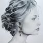 Boucles d'oreilles colibri et fleurs de cerisier sakura en liberty Erica noir
