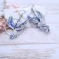 Boucles d'oreilles Phoenix en liberty Capel indigo