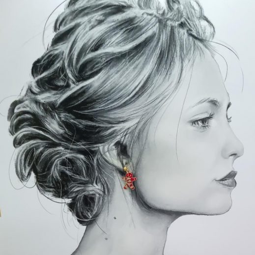 Boucles d'oreilles Mini pain d'épice noël en liberty Capel rubis Boucles d'oreilles Mini pain d'épice noël en liberty Capel rubis