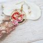 Boucle d'oreille Caticorne Kawaï à l'unité en TISSU sakura rouge