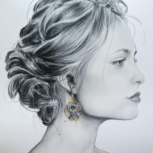 Boucles d'oreilles Panda et Koala Kawaï en TISSU Poppy and daisy colvert Boucle d'oreille koala Kawaï à l'unité en TISSU Betsy Colvert