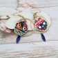 Boucles d'oreilles Fraise et Cupcake Kawaï en TISSU Ciara pétrole