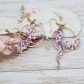 Boucles d'oreilles dragons en Petit Pan Hanako violet