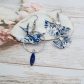 Boucles d'oreilles oiseau hirondelle et Ginkgo en TISSU liberty Thorpe Barjavel