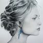 Boucles d'oreilles Perroquet et plumes en liberty Maya bleu