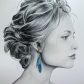 Boucles d'oreilles Perroquet et plumes en liberty Maya bleu