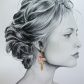 Boucles d'oreilles oiseau colibri et plume en liberty Phoebe fuchsia