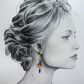 Boucles d'oreilles chats en tissus japonese butterfly blue