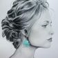Boucles d'oreilles oiseau hirondelle et fleurs de cerisier en TISSU liberty Capel Mint