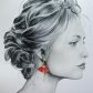 Boucles d'oreilles colibri et fleur Arum en liberty Margareth Annie fushia