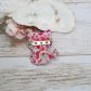 Broche Kawaï Chat en Tissu liberty Phoebe rose