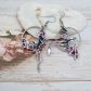 Boucles d'oreilles dragons taille moyenne en liberty Star anisé violet
