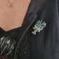 Broche Homard en TISSU Liberty Maïa bleu
