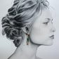 Boucles d'oreilles oiseau et plume en TISSU liberty Poppy and Daisy canard