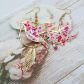 Boucles d'oreilles grand colibri et Fuchsia en Tissu liberty Phoebe Fuchsia