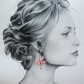 Boucles d'oreilles grand colibri et Fuchsia en Tissu liberty Phoebe Fuchsia