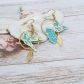 Boucles d'oreilles Colibri et Guadeloupe en liberty Capel mint