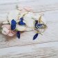 Boucles d'oreilles Colibri et Guadeloupe en liberty Capel Indigo