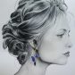 Boucles d'oreilles Colibri et Guadeloupe en liberty Capel Indigo