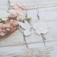 Boucles d'oreilles colombe et fleurs de cerisier en TISSU Liberty IANTHE