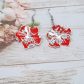 Boucles d'oreilles Hibiscus en liberty Summer blooms coquelicot
