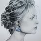 boucles d'oreilles papillon et hibiscus en liberty margareth Annie bleu