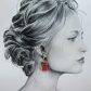Boucles d'oreilles chat Kawaï en TISSU Ciara pétrole