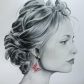 Boucles d'oreilles papillon et fleur de tiaré en TISSU japonais Sakura rouge