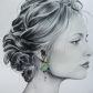 Boucles d'oreilles grandes créoles fleur de cerisier et colibri en TISSU japonais Sakura bleu