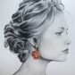 Boucles d'oreilles papillon et pensée en TISSU liberty Ciara fauve