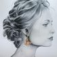 Boucles d'oreilles papillon et pensée en TISSU liberty Ciara fauve